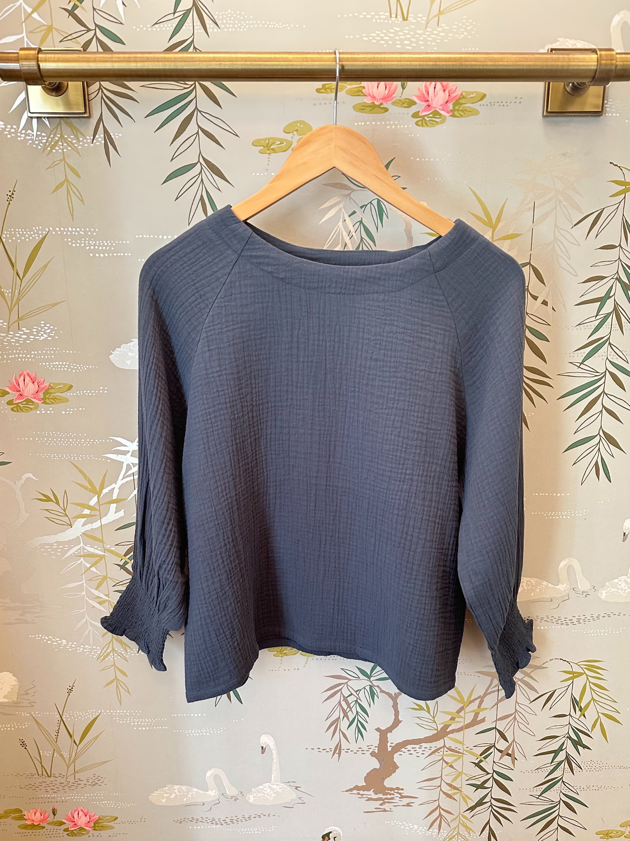 Pebble Lightweight Blouse with Elastic Sleeve