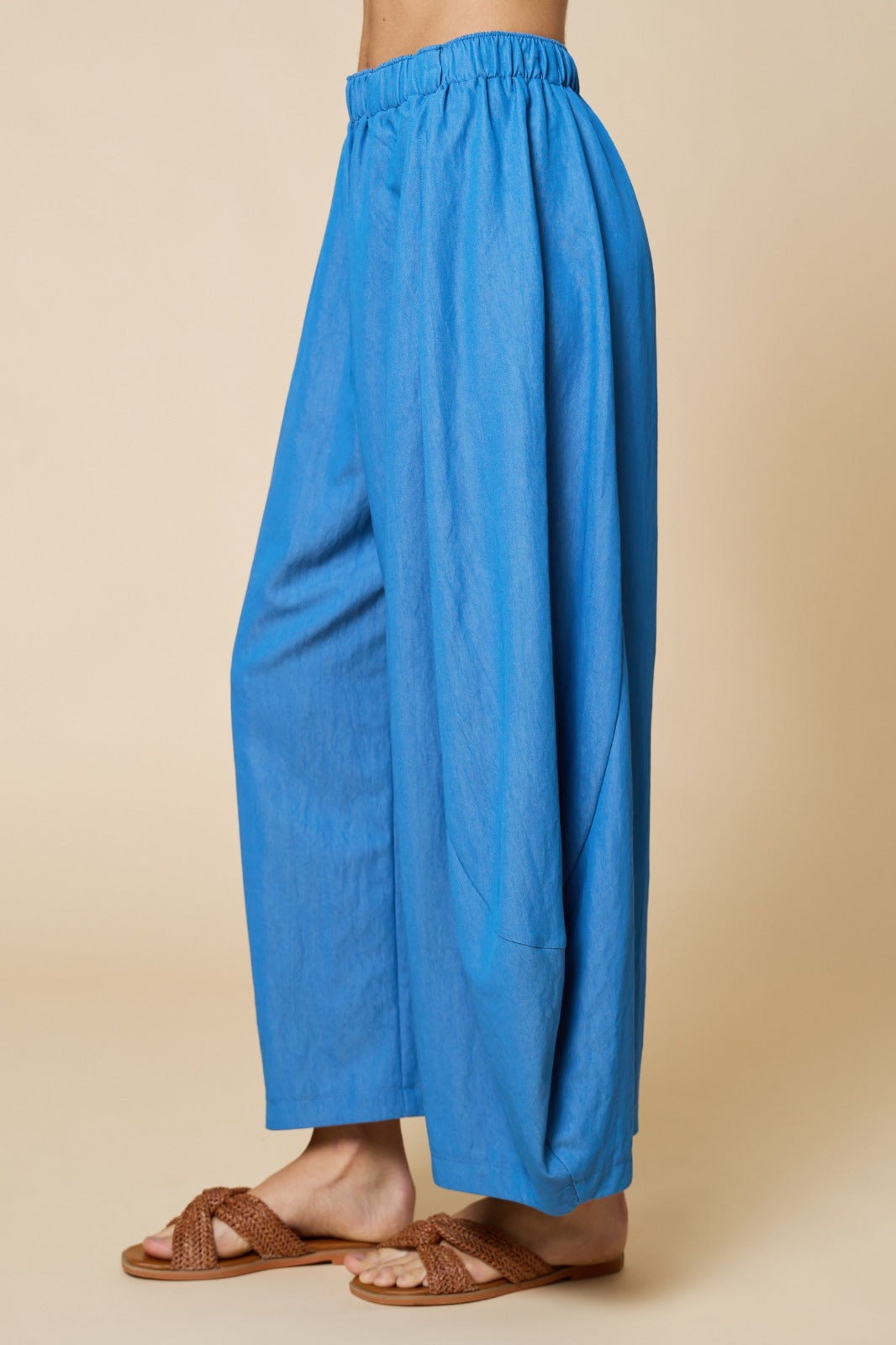 Relaxed Barrel Leg Pull-On Pants