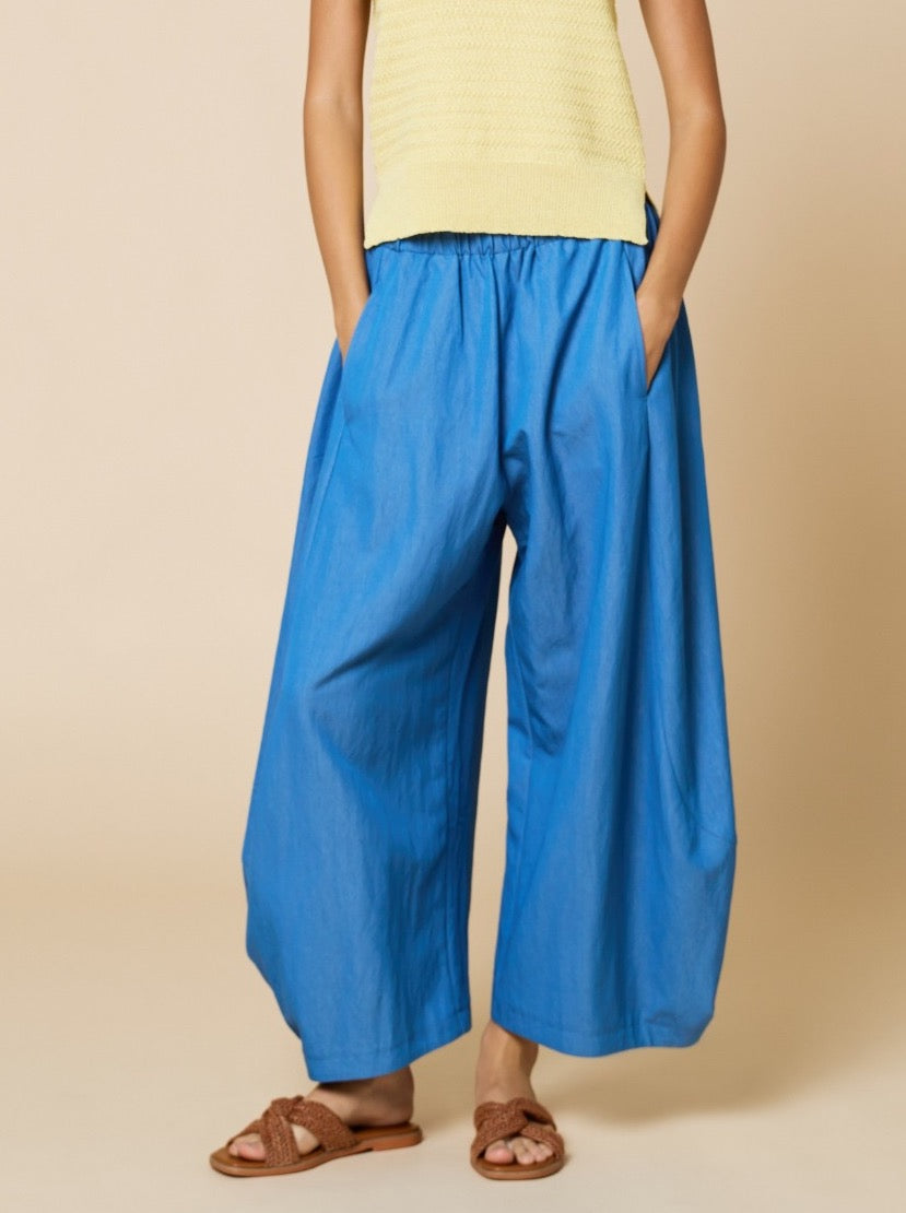 Relaxed Barrel Leg Pull-On Pants