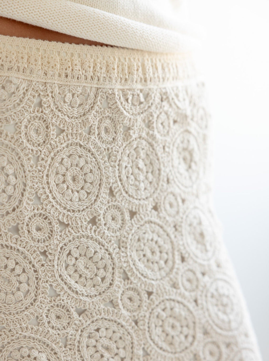 Floral Woven Cotton Maxi Skirt with Lining