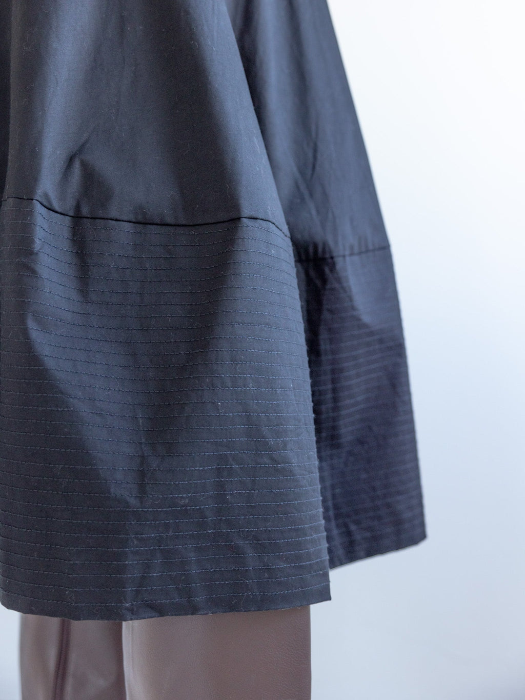 Heavy Cotton Structured Skirt with Hidden Back Zipper